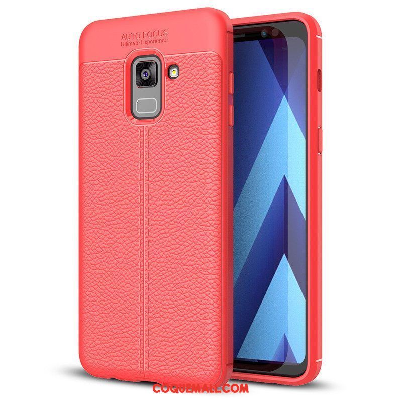 coque samsung a8 2018 silicone rouge