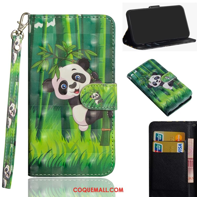 coque samsung a50 portefeuille panda