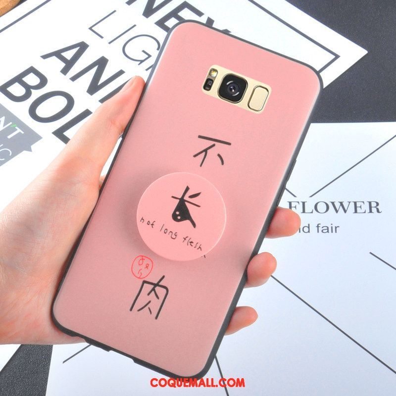 coque galaxy s8 silicone rose