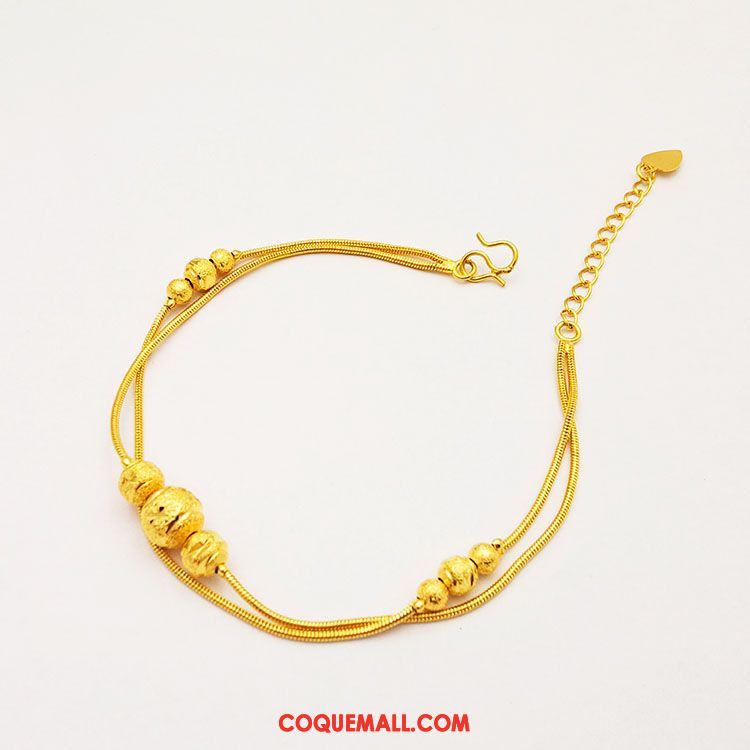 Bracelet De Cheville Femme Ajustable Simple Accessoires, Bracelet De Cheville Mode All-match Gold Sandfarben