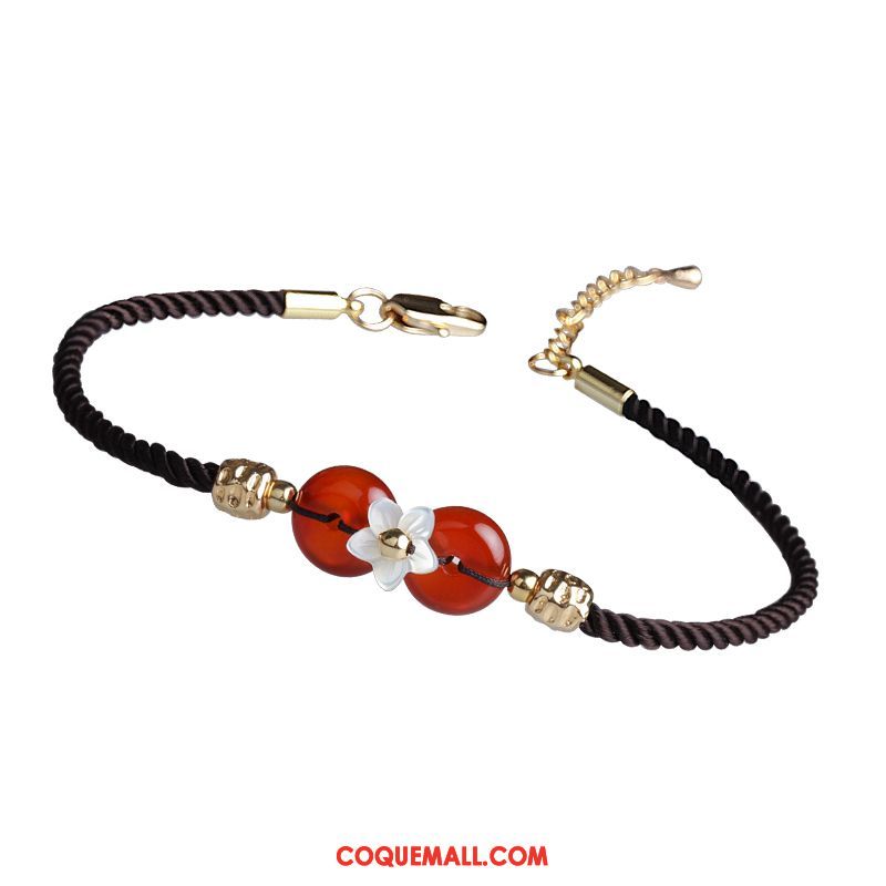 Bracelet De Cheville Femme Folk-custom Accessoires Simple, Bracelet De Cheville Rouge Modèles Féminins