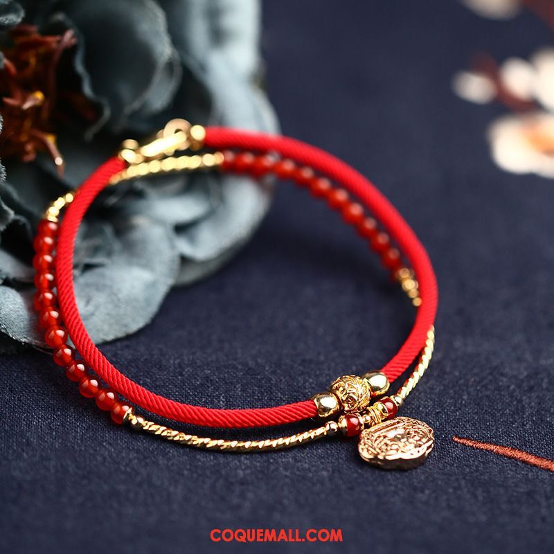 Bracelet De Cheville Femme Folk-custom Sexy Manuel, Bracelet De Cheville Rouge Amoureux