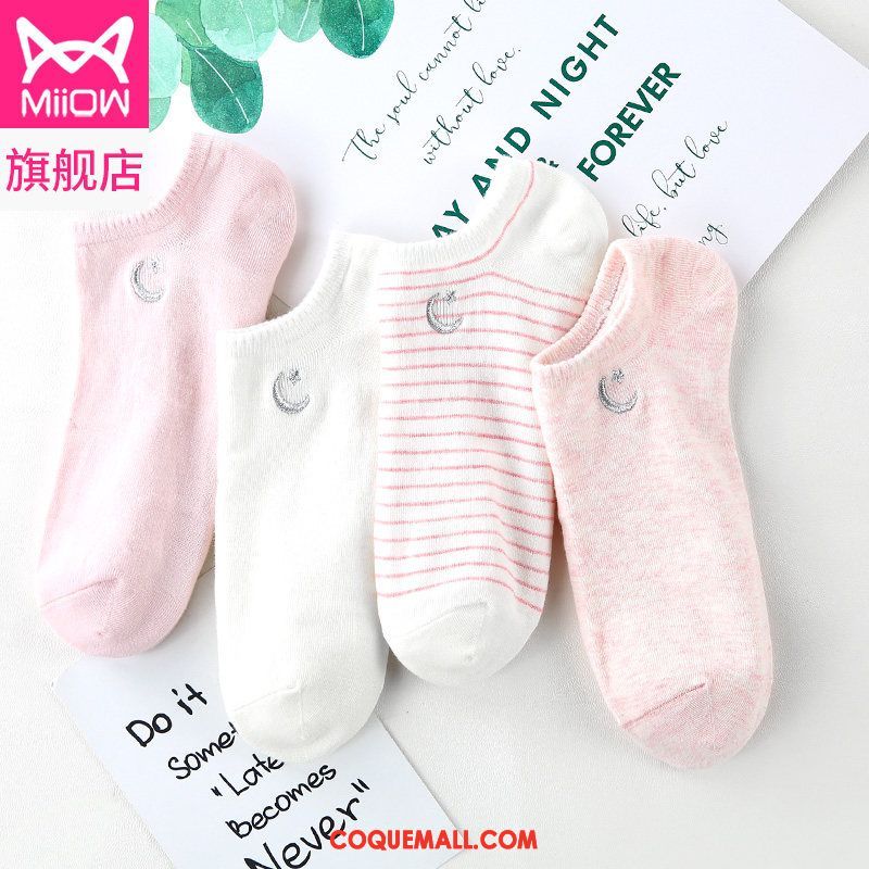 Chaussette Femme Transpiration Invisible Bouche Peu Profonde, Chaussette Chaussettes En Coton Section Mince
