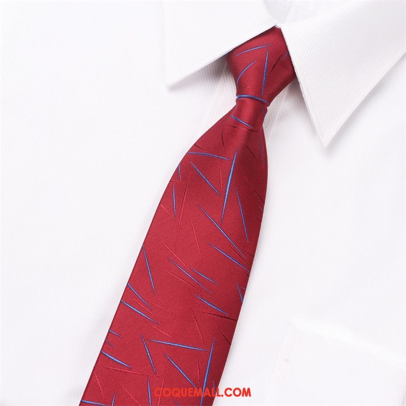 Cravate Homme Carrière Étudiant Simple, Cravate Rouge Fermeture Éclair