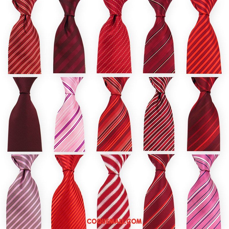 Cravate Homme Le Marié Entreprise Rouge, Cravate Boite Cadeau Mode