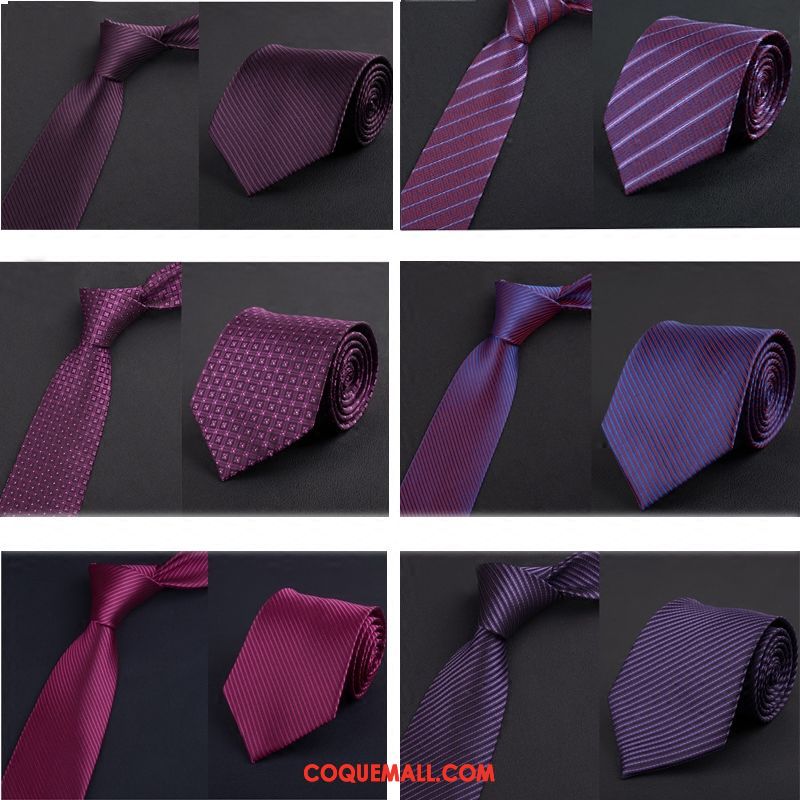 Cravate Homme Sergé Loisir Violet, Cravate Vêtements De Cérémonie Boite Cadeau