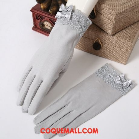 Gant Femme Coton Anti-uv Printemps, Gant Respirant Section Mince
