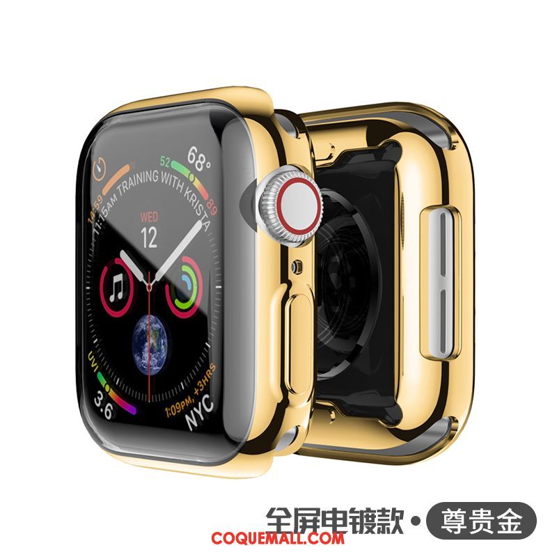 Étui Apple Watch Series 3 Or Transparent Protection, Coque Apple Watch Series 3 Jours Métal