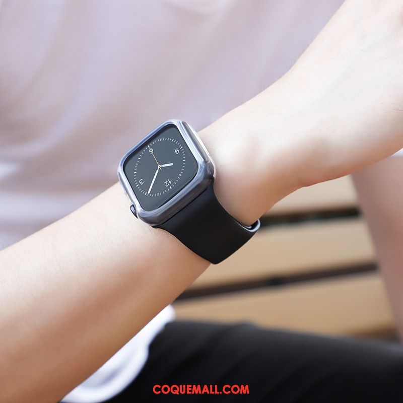 Étui Apple Watch Series 4 Nouveau Silicone Cool, Coque Apple Watch Series 4 Noir Sport