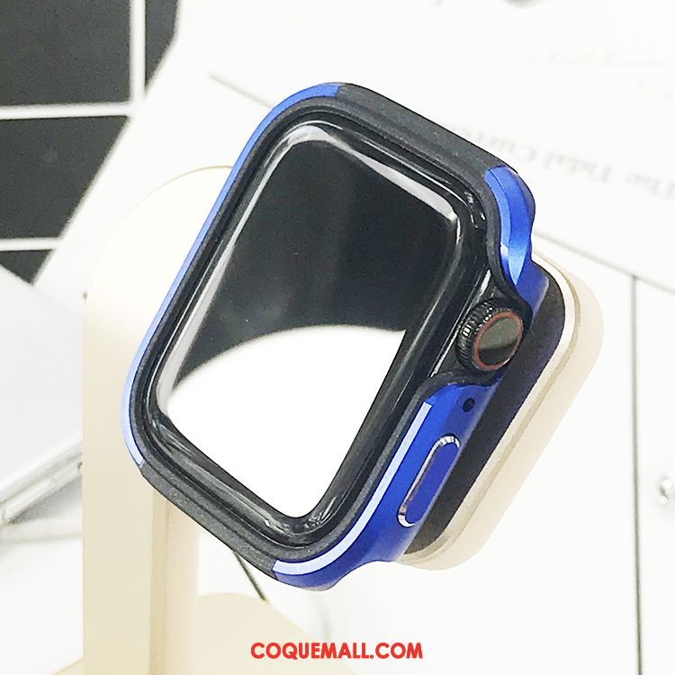 Étui Apple Watch Series 5 Fluide Doux Protection Bleu, Coque Apple Watch Series 5 Border Difficile