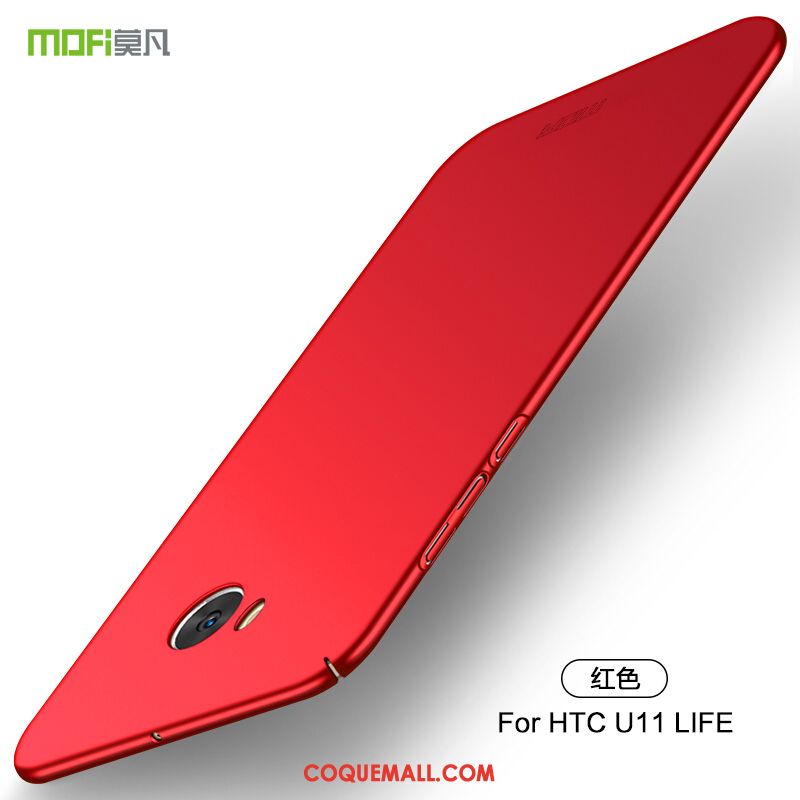 Étui Htc U11 Life Téléphone Portable Protection Incassable, Coque Htc U11 Life Rouge Légère