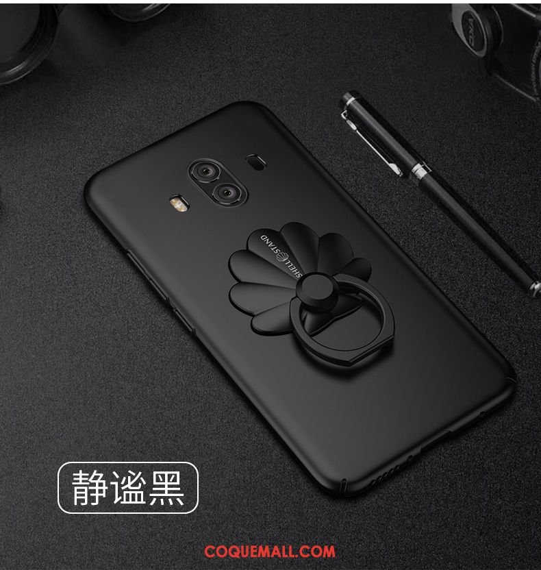 Étui Huawei Mate 10 Incassable Anneau Noir, Coque Huawei Mate 10 Téléphone Portable Délavé En Daim