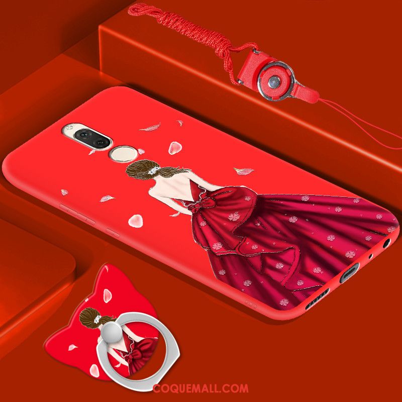 Étui Huawei Mate 10 Lite Téléphone Portable Fluide Doux Rouge, Coque Huawei Mate 10 Lite Personnalité