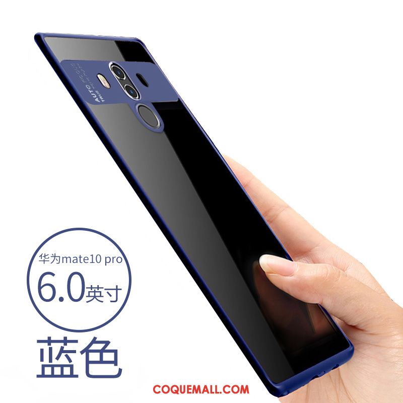 Étui Huawei Mate 10 Pro Incassable Protection Transparent, Coque Huawei Mate 10 Pro Bleu Très Mince