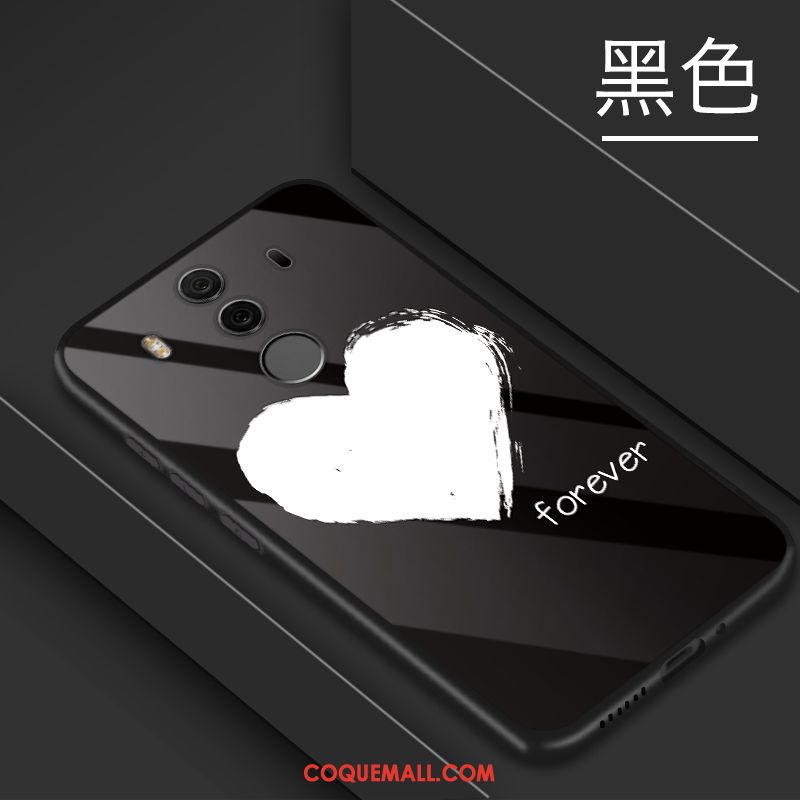 Étui Huawei Mate 10 Pro Noir Incassable Verre, Coque Huawei Mate 10 Pro Téléphone Portable
