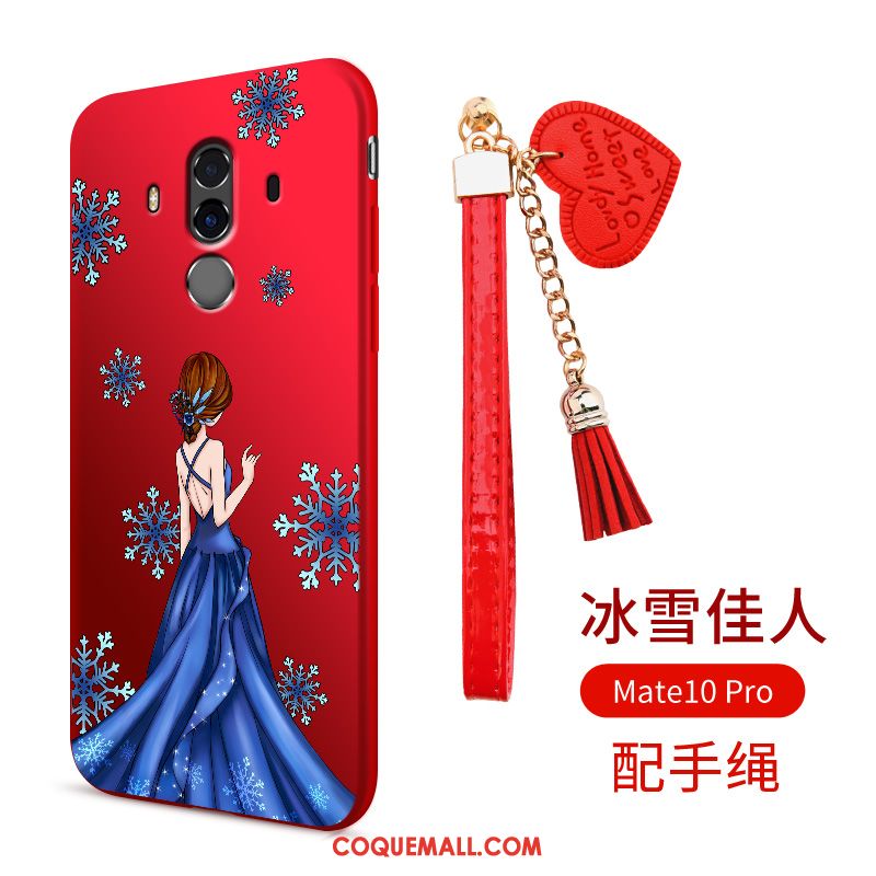 Étui Huawei Mate 10 Pro Téléphone Portable Fluide Doux Rouge, Coque Huawei Mate 10 Pro