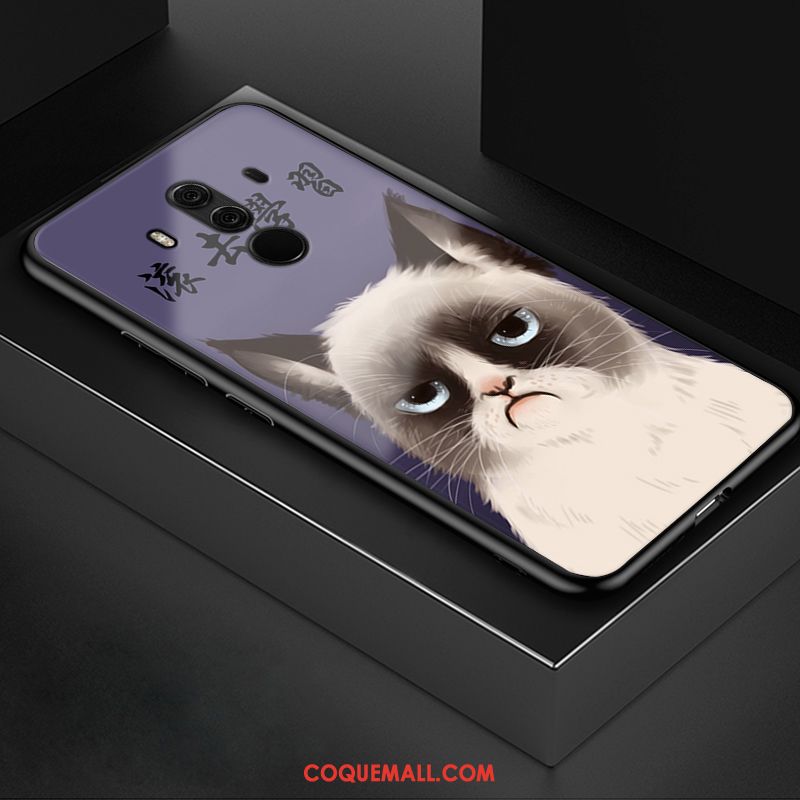 Étui Huawei Mate 10 Pro Verre Incassable Protection, Coque Huawei Mate 10 Pro Violet Téléphone Portable