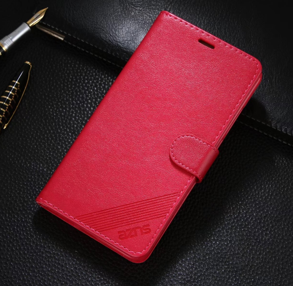 Étui Huawei Mate 20 Pro Clamshell Étui En Cuir Téléphone Portable, Coque Huawei Mate 20 Pro Carte Rouge