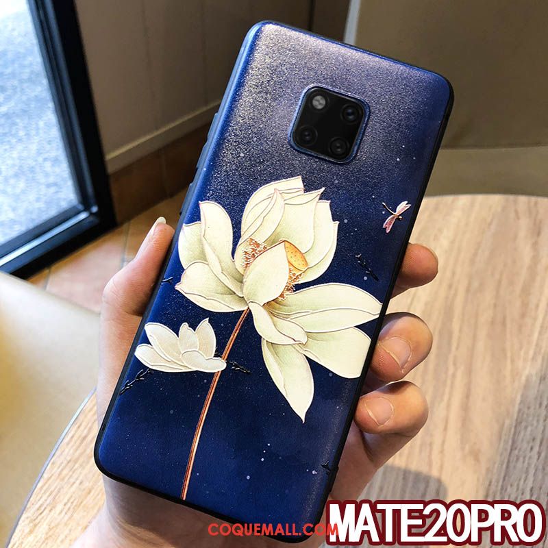 Étui Huawei Mate 20 Pro Personnalité Floral Téléphone Portable, Coque Huawei Mate 20 Pro Cou Suspendu Ornements Suspendus
