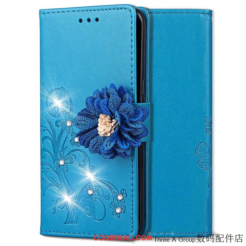 Étui Huawei Mate 20 Rs Étui En Cuir Étoile Carte, Coque Huawei Mate 20 Rs Bleu Téléphone Portable