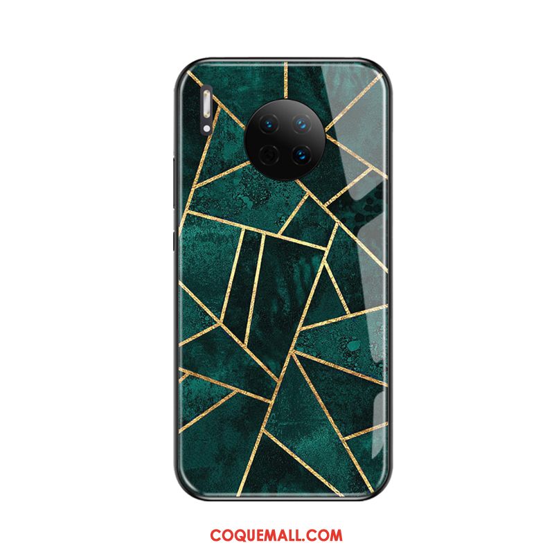 Étui Huawei Mate 30 Pro Simple Personnalité Mode, Coque Huawei Mate 30 Pro Luxe Verre