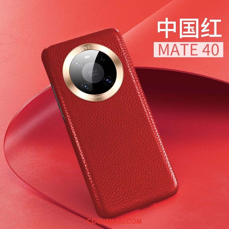 Étui Huawei Mate 40 Protection Très Mince Tout Compris, Coque Huawei Mate 40 Cuir Cuir Véritable