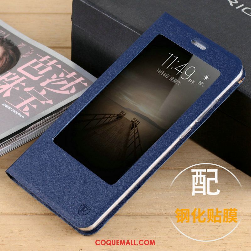 Étui Huawei Mate 9 Bleu Téléphone Portable Étui En Cuir, Coque Huawei Mate 9 Support Protection