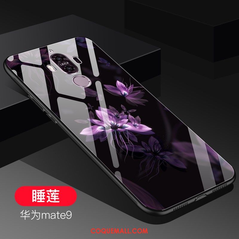 Étui Huawei Mate 9 Difficile Téléphone Portable Violet, Coque Huawei Mate 9 Verre Trempé Incassable