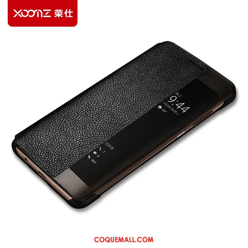 Étui Huawei Mate 9 Pro Noir Protection Clamshell, Coque Huawei Mate 9 Pro Étui En Cuir Téléphone Portable
