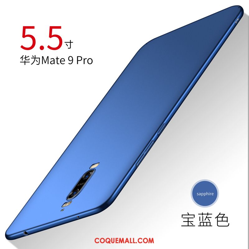 Étui Huawei Mate 9 Pro Très Mince Délavé En Daim Nouveau, Coque Huawei Mate 9 Pro Incassable Bleu