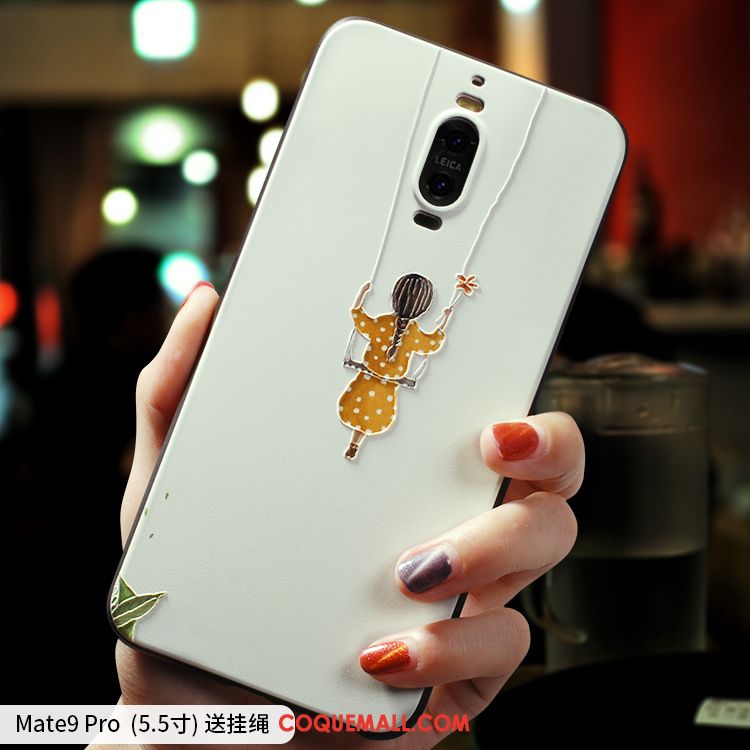 Étui Huawei Mate 9 Pro Téléphone Portable Blanc Silicone, Coque Huawei Mate 9 Pro Incassable