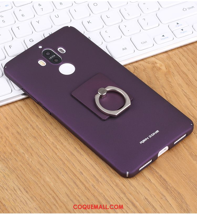 Étui Huawei Mate 9 Violet Délavé En Daim Membrane, Coque Huawei Mate 9 Incassable Tempérer