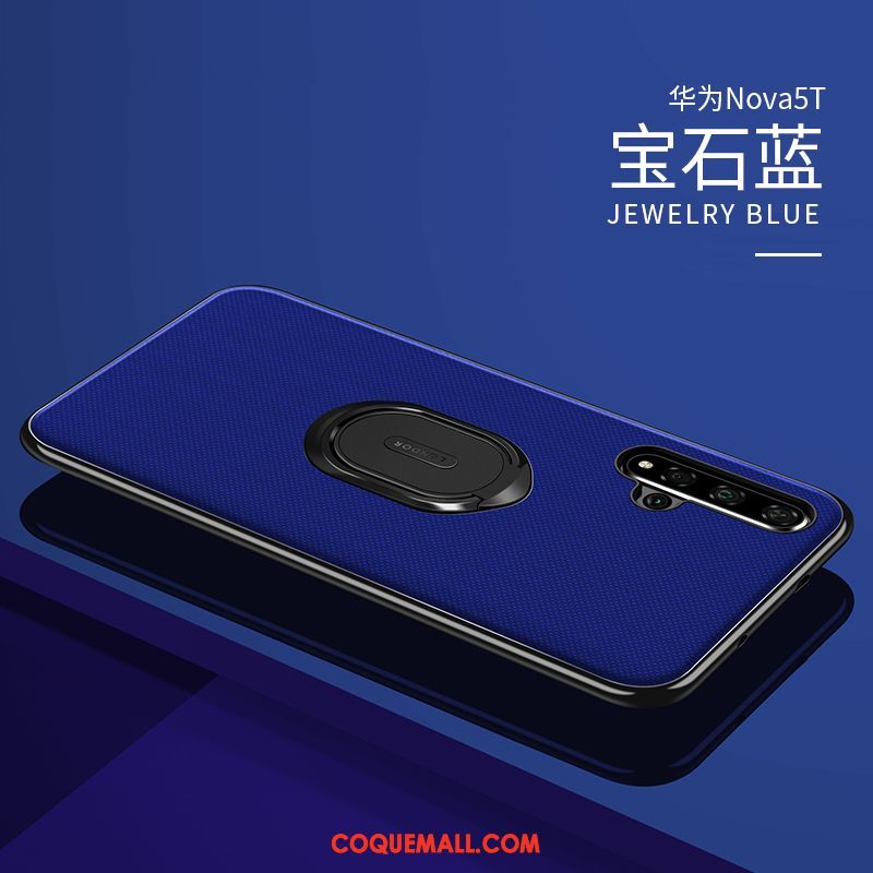 Étui Huawei Nova 5t Créatif Tout Compris Bleu, Coque Huawei Nova 5t Luxe Incassable