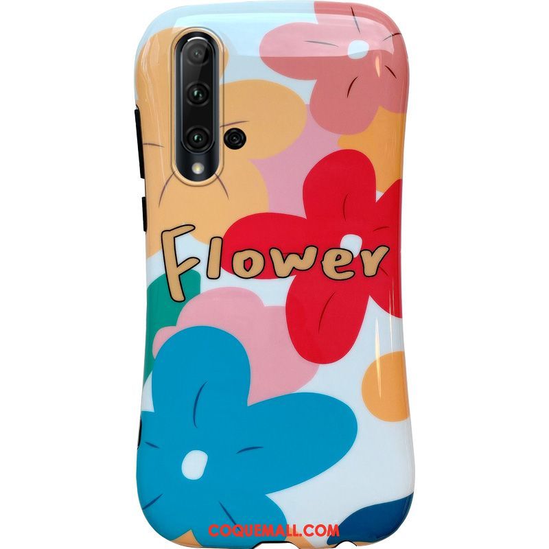 Étui Huawei Nova 5t Rouge Fleur Fleurs, Coque Huawei Nova 5t Téléphone Portable Multicolore