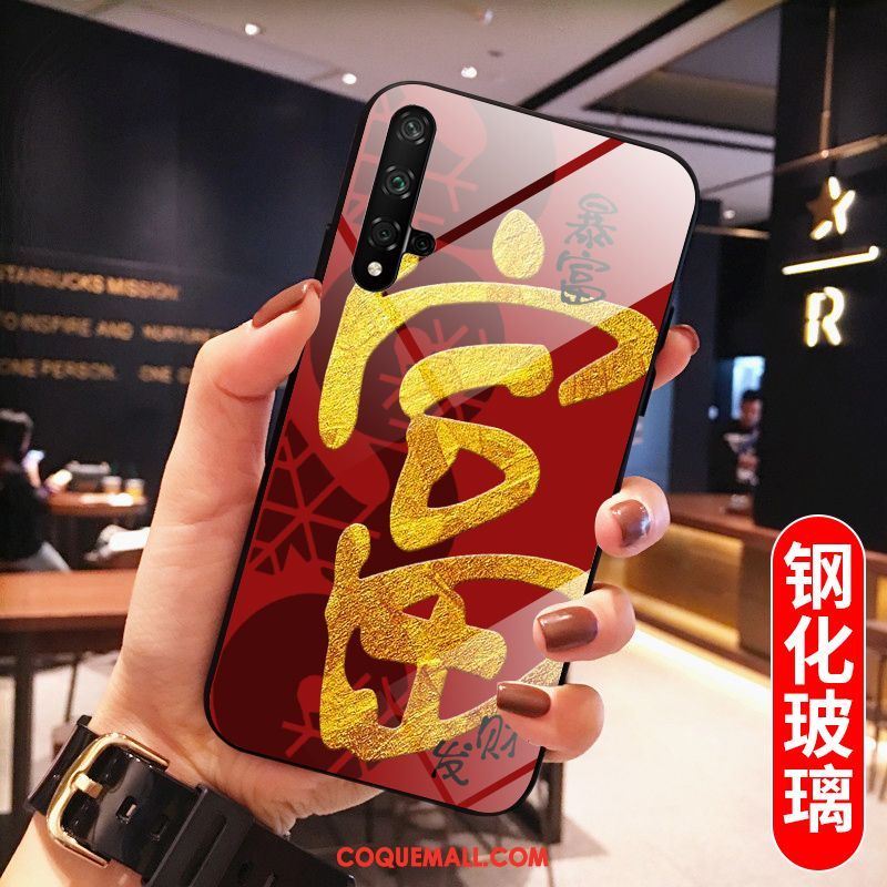 Étui Huawei Nova 5t Très Mince Créatif Amoureux, Coque Huawei Nova 5t Silicone Rouge