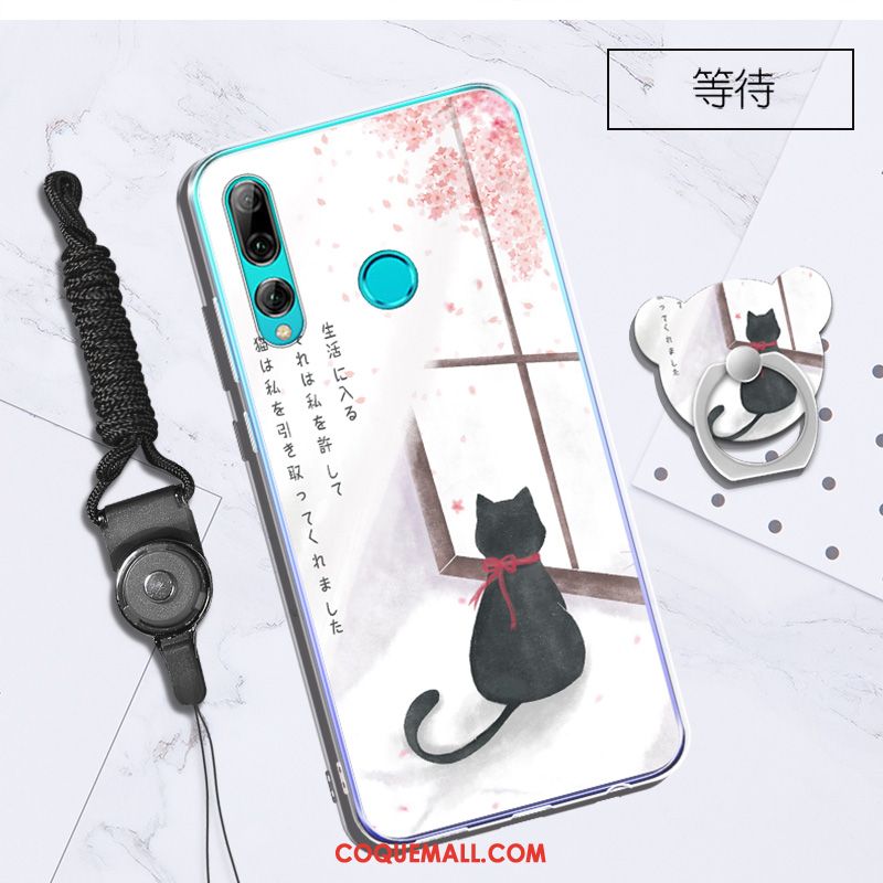 Étui Huawei P Smart+ 2019 Ornements Suspendus Support Tendance, Coque Huawei P Smart+ 2019 Blanc Téléphone Portable