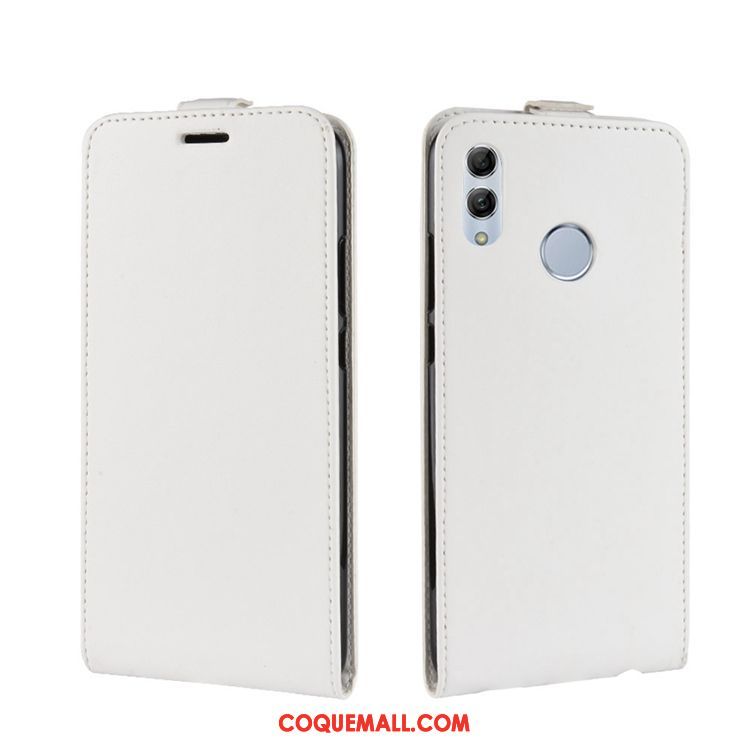 Étui Huawei P Smart 2019 Téléphone Portable Modèle Fleurie En Cuir, Coque Huawei P Smart 2019 Carte Blanc