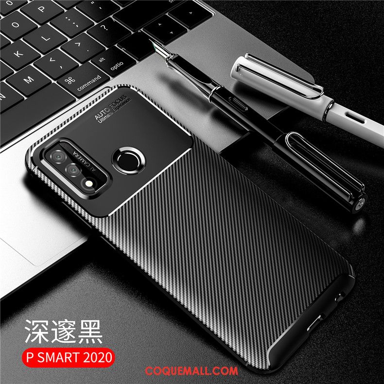 Étui Huawei P Smart 2020 Accessoires Silicone Noir, Coque Huawei P Smart 2020 Incassable Protection