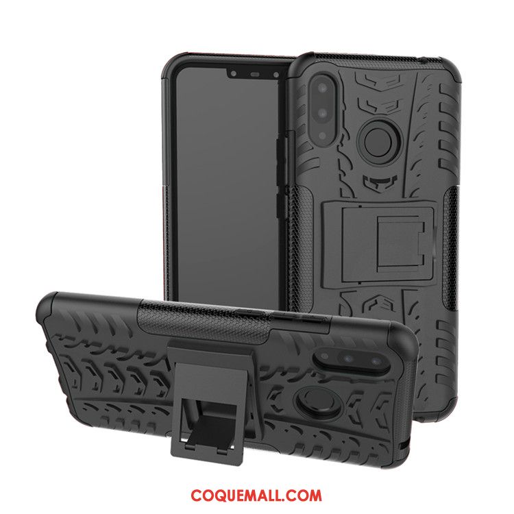 Étui Huawei P Smart+ Noir Tout Compris Protection, Coque Huawei P Smart+ Téléphone Portable Support