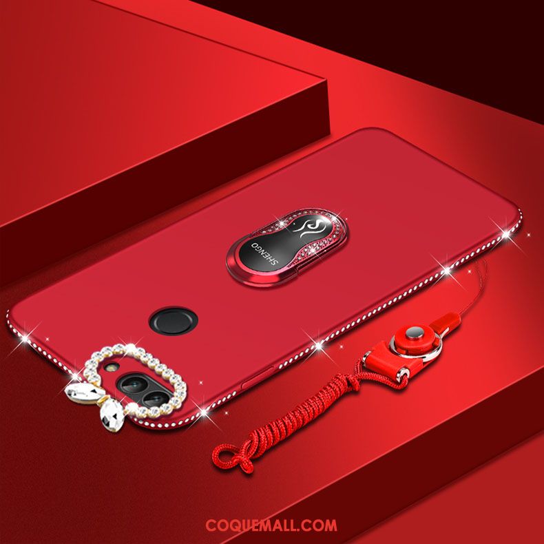 Étui Huawei P Smart Rouge Silicone Personnalité, Coque Huawei P Smart Tendance Téléphone Portable