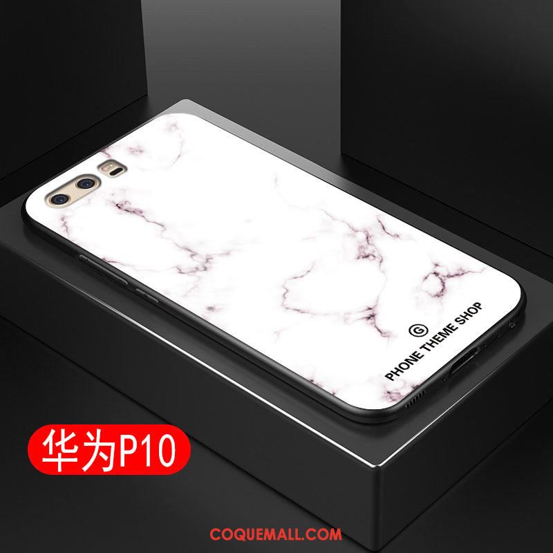 Étui Huawei P10 Blanc Fluide Doux Créatif, Coque Huawei P10 Bordure Difficile