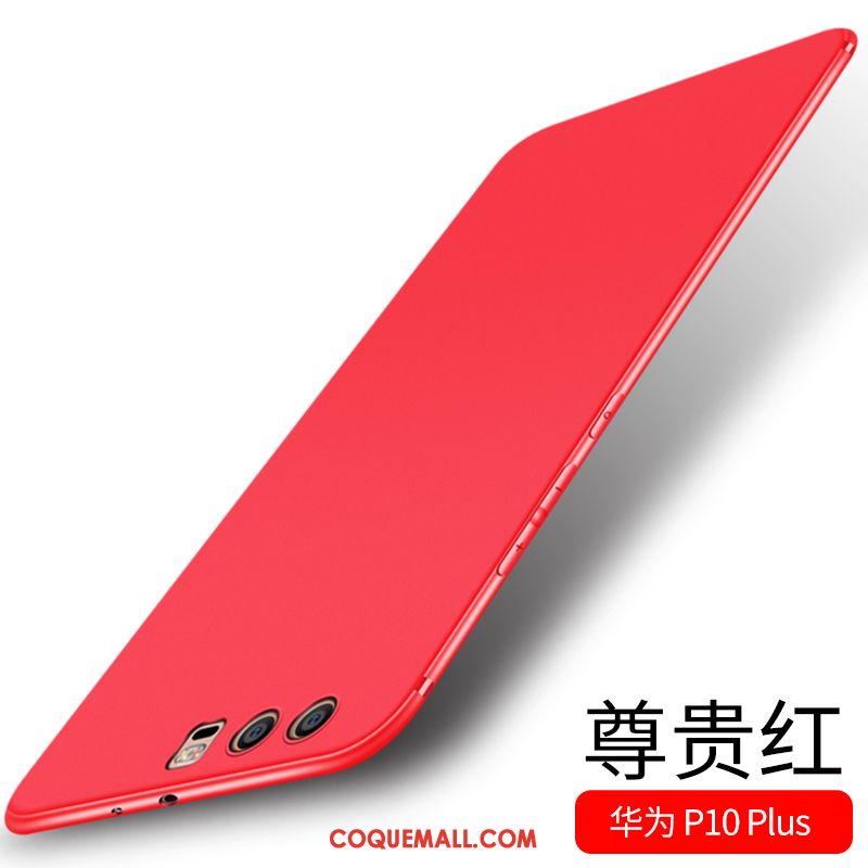 Étui Huawei P10 Plus Téléphone Portable Fluide Doux Tout Compris, Coque Huawei P10 Plus Très Mince Rouge