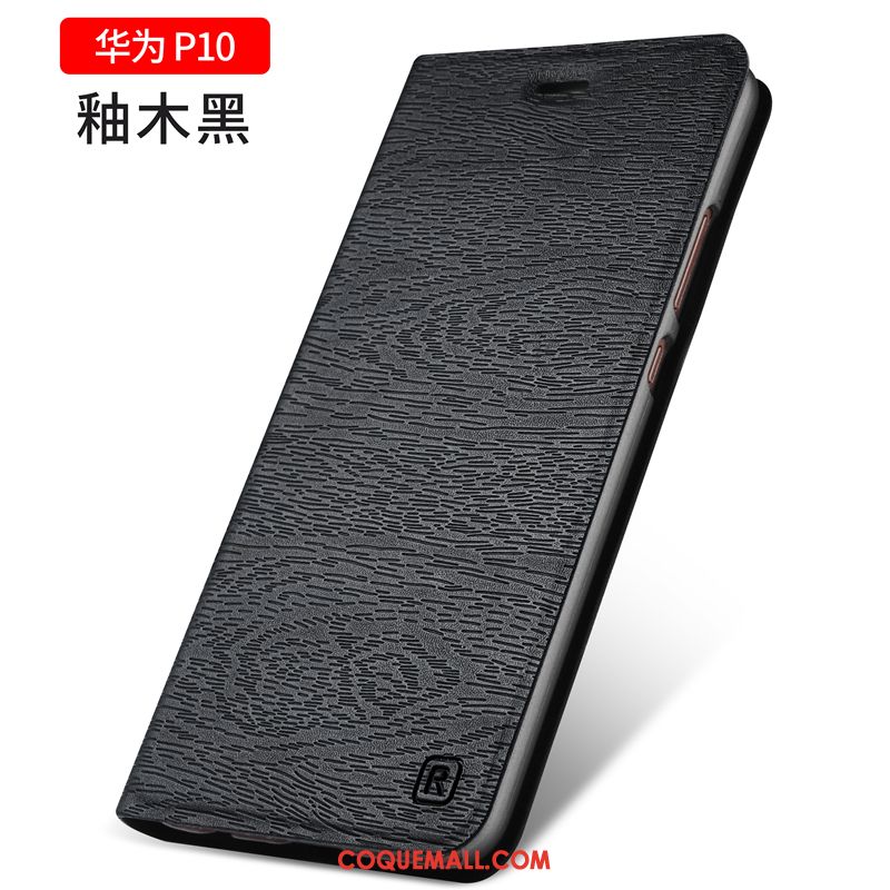 Étui Huawei P10 Protection Très Mince Noir, Coque Huawei P10 Étui En Cuir Téléphone Portable