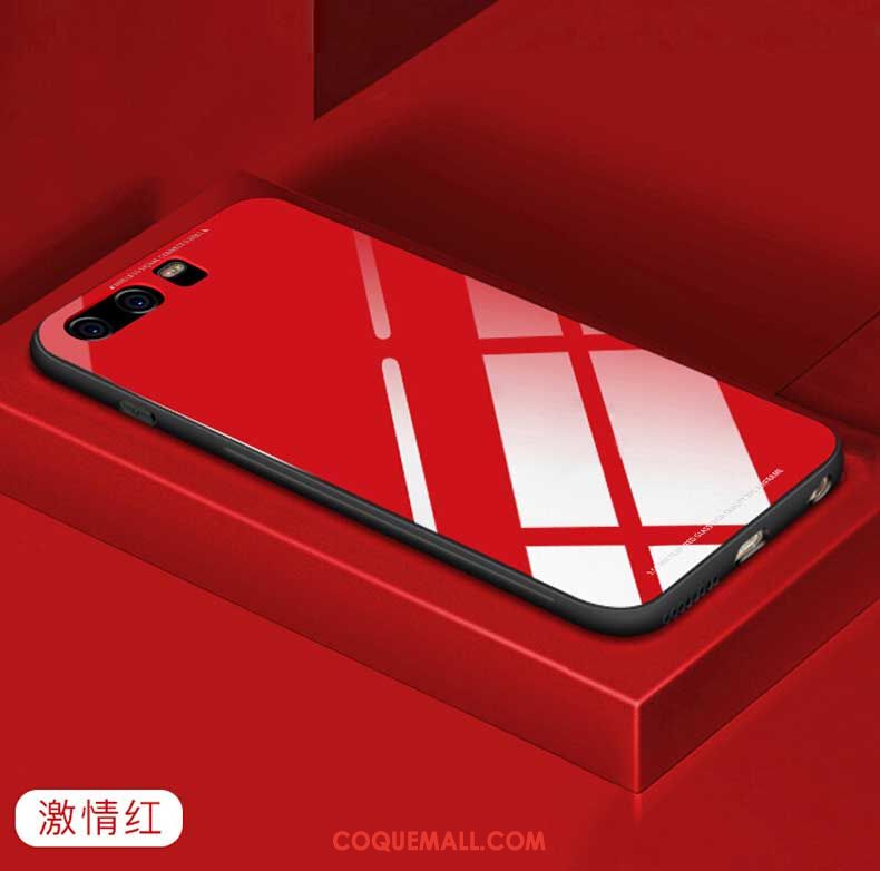 Étui Huawei P10 Rouge Pu Téléphone Portable, Coque Huawei P10 Blanc Verre