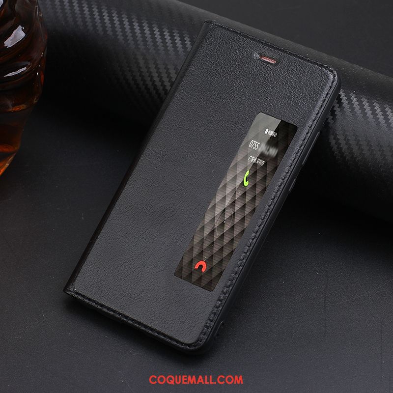 Étui Huawei P10 Étui En Cuir Incassable Téléphone Portable, Coque Huawei P10 Noir Protection