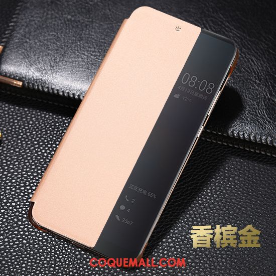 Étui Huawei P20 Clamshell Protection Étui En Cuir, Coque Huawei P20 Rose Téléphone Portable