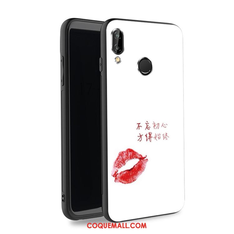 Étui Huawei P20 Lite Blanc Téléphone Portable Dessin Animé, Coque Huawei P20 Lite Difficile Incassable