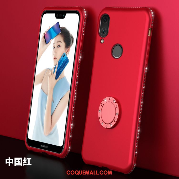 Étui Huawei P20 Lite Incassable Silicone Jeunesse, Coque Huawei P20 Lite Rouge Téléphone Portable