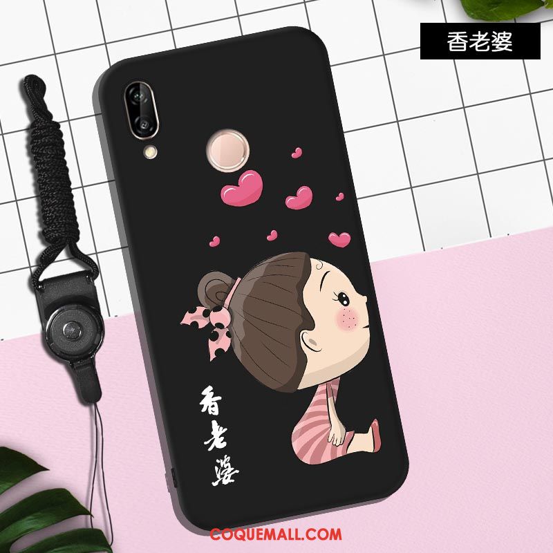 Étui Huawei P20 Lite Noir Créatif Téléphone Portable, Coque Huawei P20 Lite Jeunesse