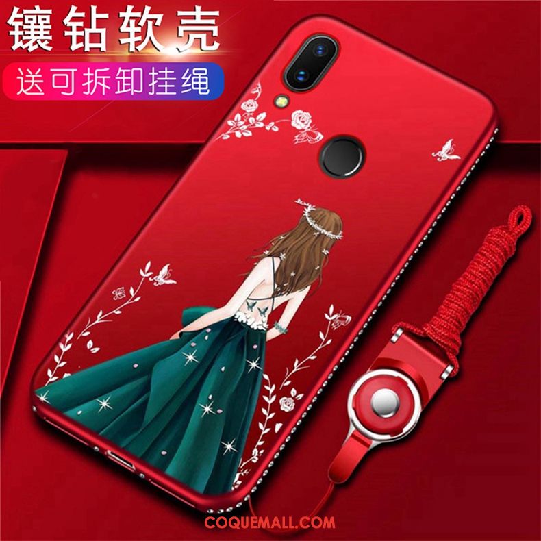 Étui Huawei P20 Lite Rouge Légère Fluide Doux, Coque Huawei P20 Lite Incassable Téléphone Portable